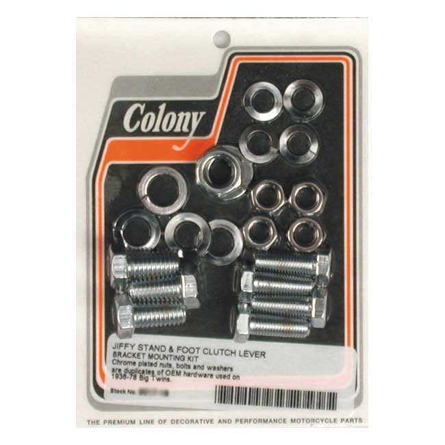 Colony Jiffy & Foot Clutch Mount Kit for 36-78 Big Twin