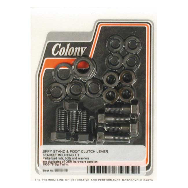 Colony Jiffy & Foot Clutch Mount Kit for 36-78 Big Twin