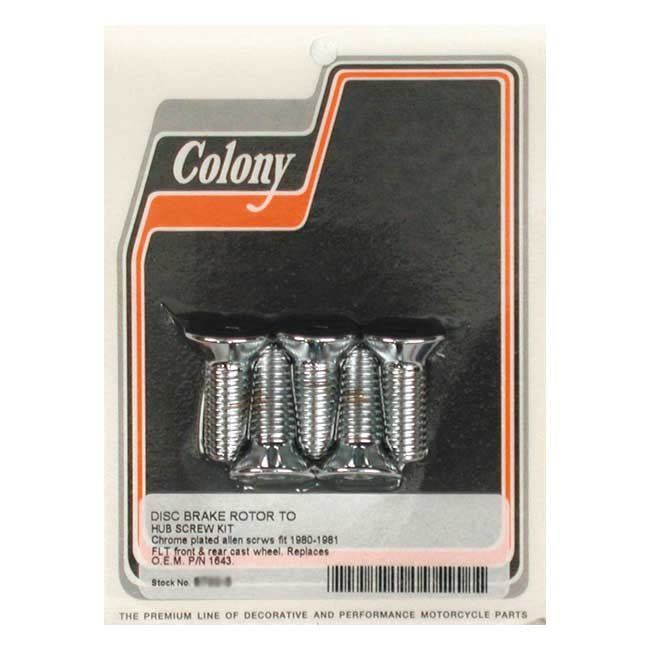 Colony, Front/Rear Brake Rotor Bolt Kit for 80-81 Flt