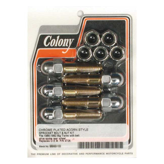 Colony Sprocket Bolt & Nut Kit for 85-92 Big Twin