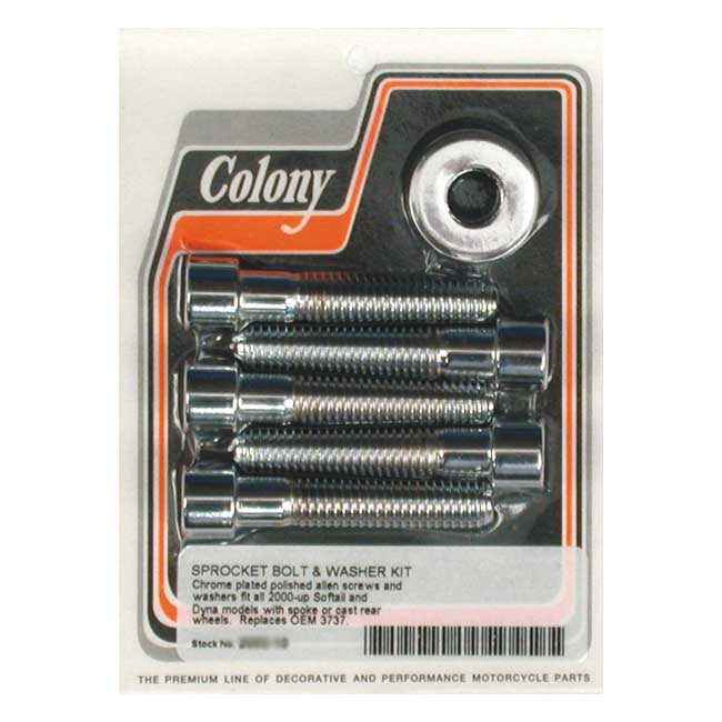 Colony Sprocket Bolt Kit – 2000–2005 Softail; 2000–2005 Dyna