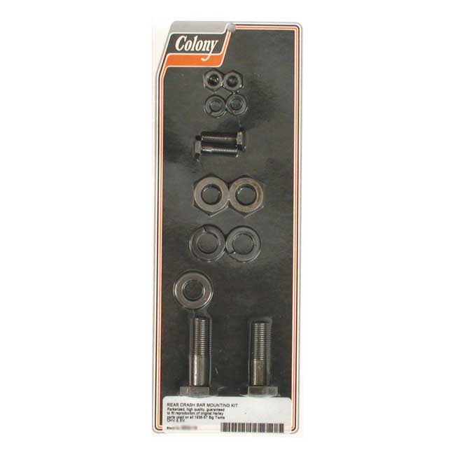 Colony Engine Guard Mount Kit. Black – 1936–1957 OHV & Flathead Big Twin Models