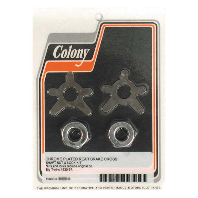 Colony Brake Shaft Lock & Nut Kit for 30-57 Big Twin