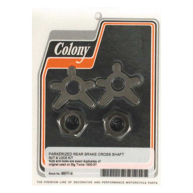 Colony Brake Shaft Lock & Nut Kit for 30-57 Big Twin