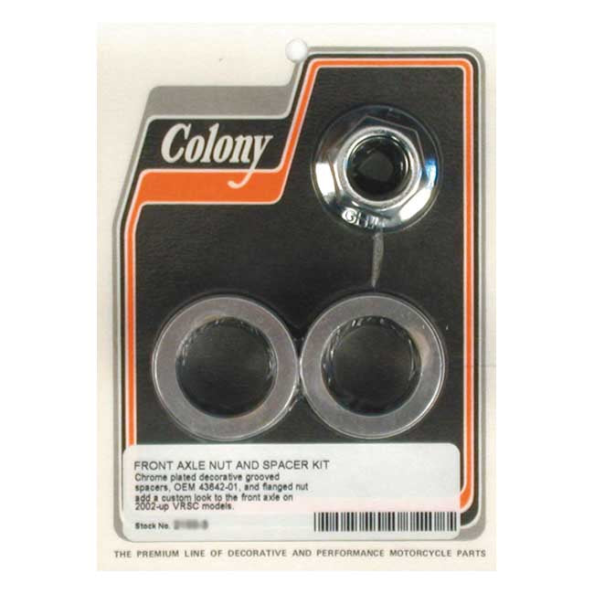 Colony V-Rod Axle Nut & Spacer Kit for 02-07 VRSCA