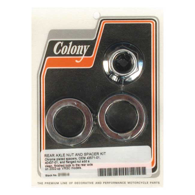 Colony V-Rod Axle Nut & Spacer Kit for 02-07 VRSCA