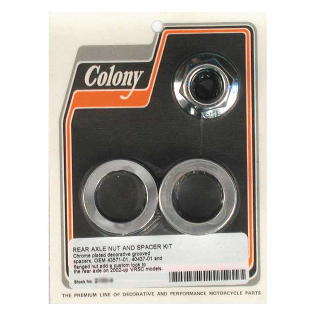 Colony V-Rod Axle Nut & Spacer Kit for 02-07 VRSCA