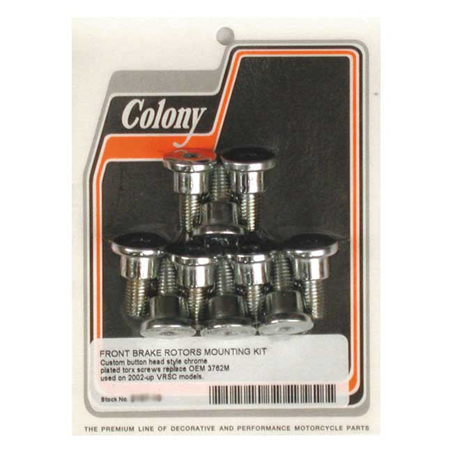 Colony, Front Brake Rotor Bolt Kit for 02-17 VRSC V-Rod (Excl. VRSCAW, VRSCAW)
