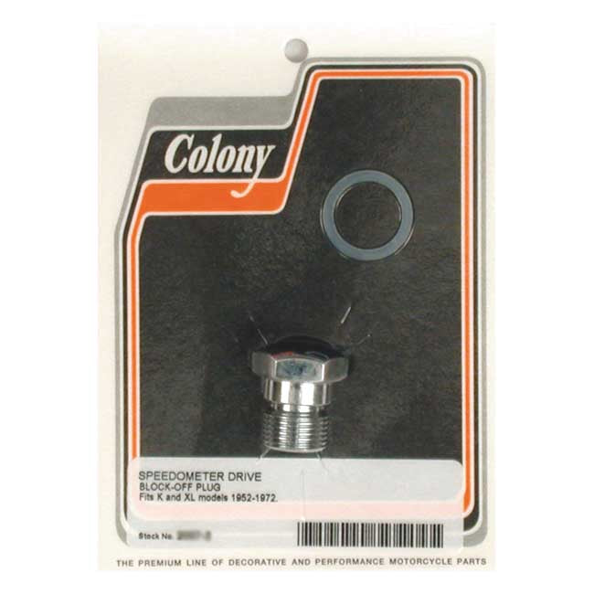 Colony Speedo Drive Block-Off Plug for 52-72 K, KH, XL