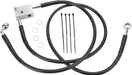 Drag Specialties Rear Brake Line Black Vinyl Coated Stainless Steel Extended 2" - Part #17412951 - Hogparts UK