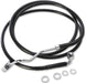 Drag Specialties Brake Line Kit Extended Upper Front Length Black Vinyl/Stainless Steel + 4" - Part #17414506 - Hogparts UK