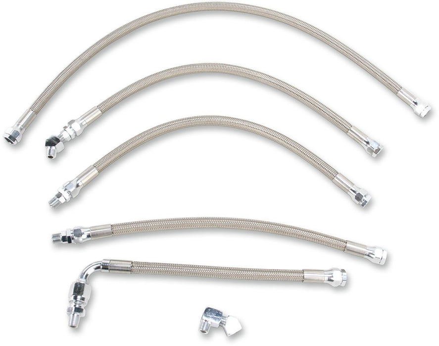 Drag Specialties Oil Line Kit Stainless Steel - Part #07110038 - Hogparts UK