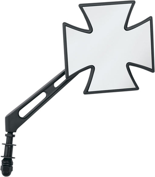 Drag Specialties Mirror Maltese Cross W/ Air Stem Black - Part #06400444 - Hogparts UK