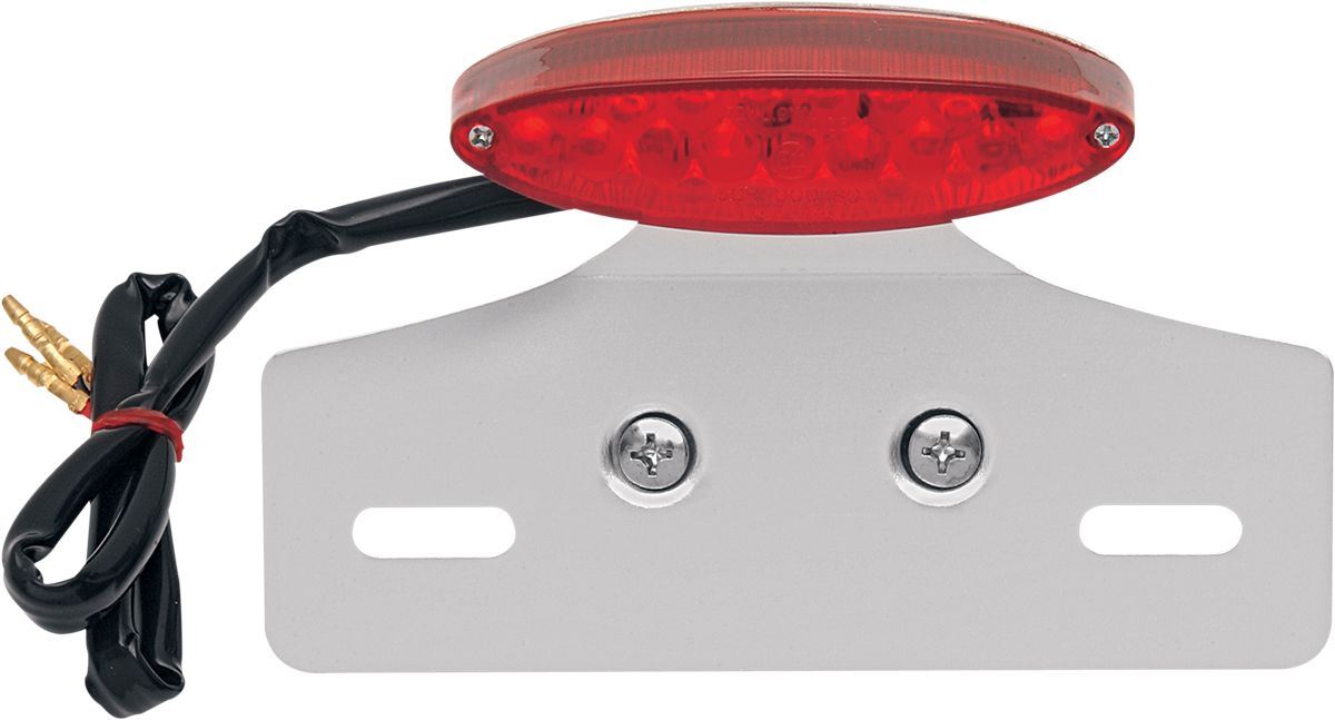 Drag Specialties Mini Led Cat Eye Taillight W/ License Plate Mount Red Lens - Part #20100387 - Hogparts UK