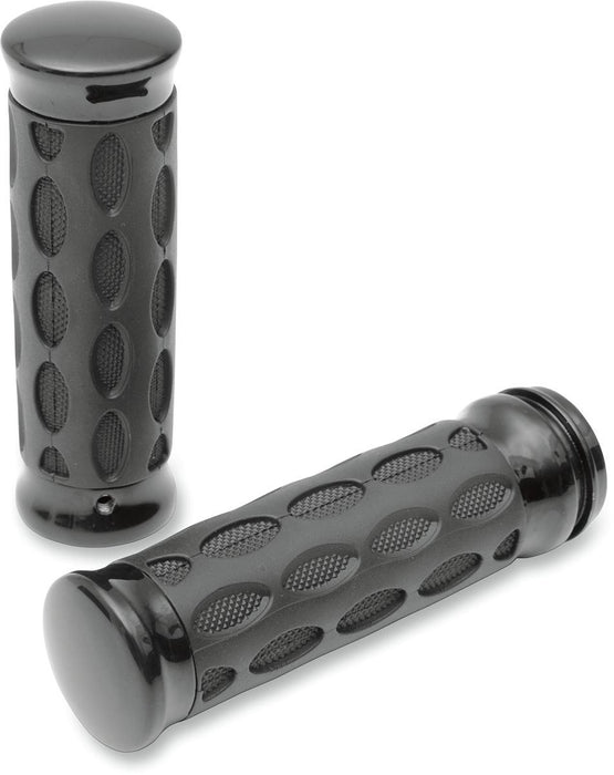 Drag Specialties Grips Hotop Touring Black/Rubber - Part #06300775 - Hogparts UK