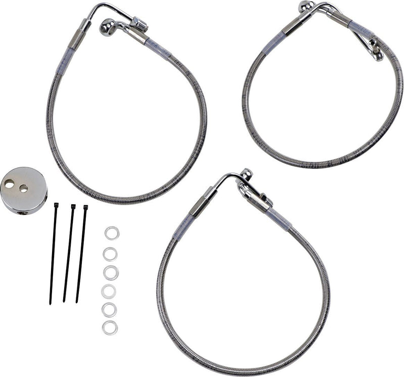 Drag Specialties Front Brake Line Stainless Steel - Part #12042742 - Hogparts UK
