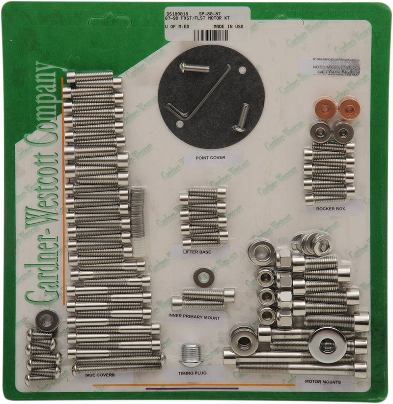 Gardner-Westcott Bolt Kit #SP-80-87