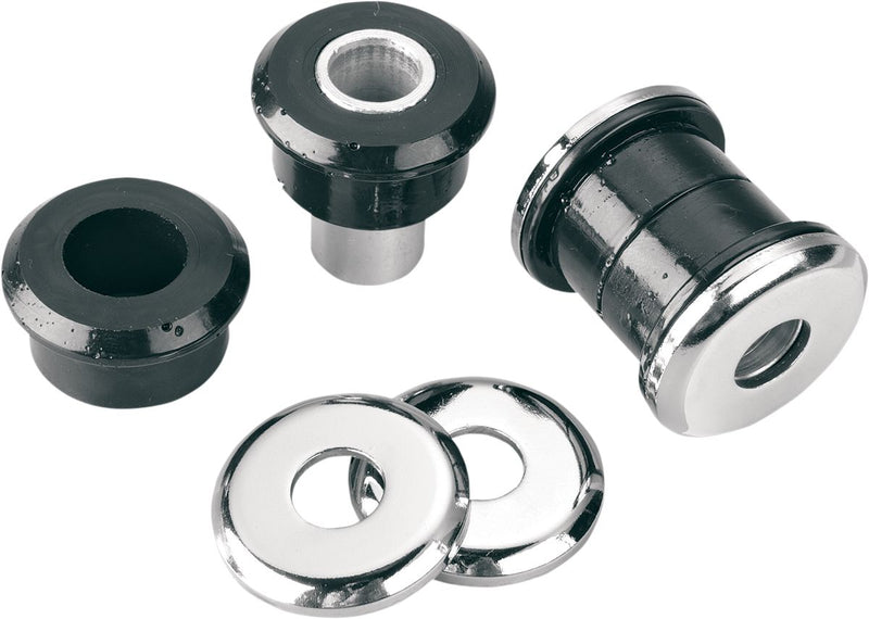 Arlen Ness Dampener Kit - Riser, Polyurethane /  Steel - Black / Silver for Harley-Davidson Softail, Sportster, Dyna & FXR 1973-2022