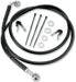 Drag Specialties Front Brake Line Black Vinyl Coated Stainless Steel Extended 2" - Part #17412581 - Hogparts UK
