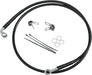 Drag Specialties Front Brake Line Black Vinyl Coated Stainless Steel - Part #17412580 - Hogparts UK