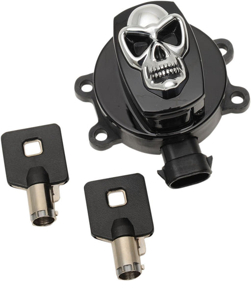 Drag Specialties Switch Ignition Skull Gloss Black - Part #21060421 - Hogparts UK