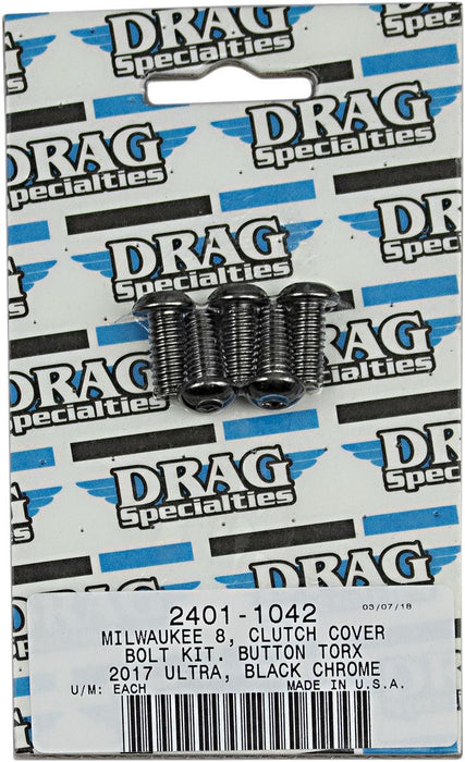 Drag Specialties Bolt Kit M8 Cover Debry Torx Head Black - Part #24011042 - Hogparts UK