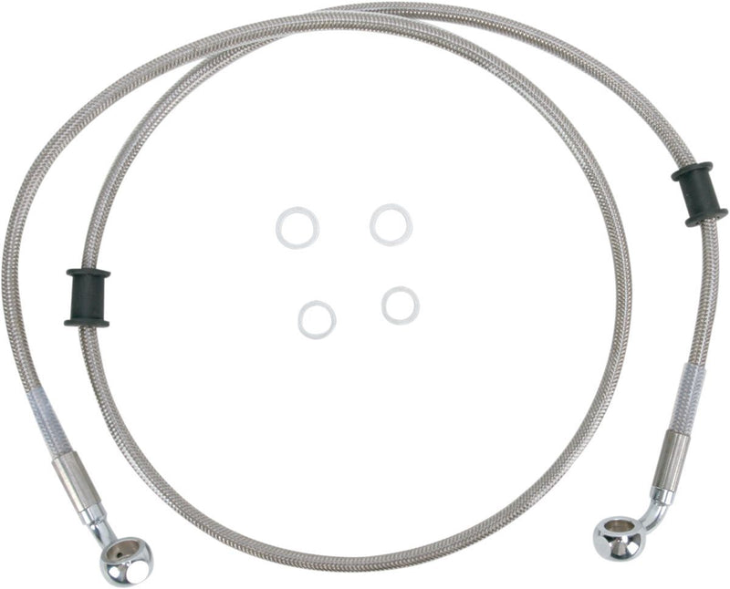 Drag Specialties Front Brake Line Stainless Steel Extended 4" - Part #17412669 - Hogparts UK