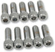 Drag Specialties Socket-Head Bolt 1/4-20X0.625 Knurled Chrome - Part #DS190534 - Hogparts UK