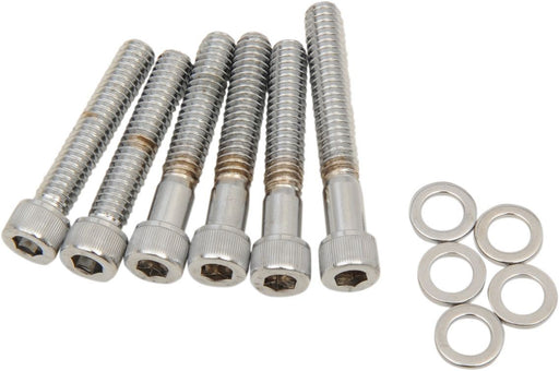 Drag Specialties Chrome Socket-Head Cam Cover Bolt Kit Knurled - Part #DS190866 - Hogparts UK