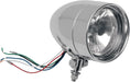 Drag Specialties Spotlight Bullet-Style 4" Bottom-Mount Clear Lens Deep-Dish Trim Ring Chrome - Part #20010279 - Hogparts UK