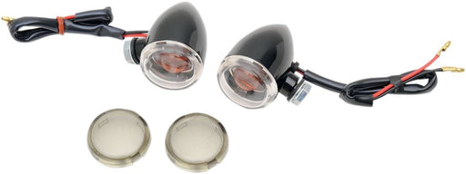 Drag Specialties Mini-Deuce Marker Lights Bolt-Mount Clear/Smoke Lens Black - Part #20401042 - Hogparts UK