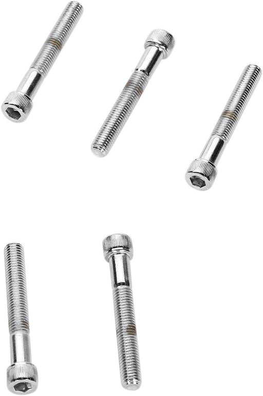 Drag Specialties Socket-Head Bolt 1/4-28X1.75 Knurled Chrome - Part #DS190565 - Hogparts UK