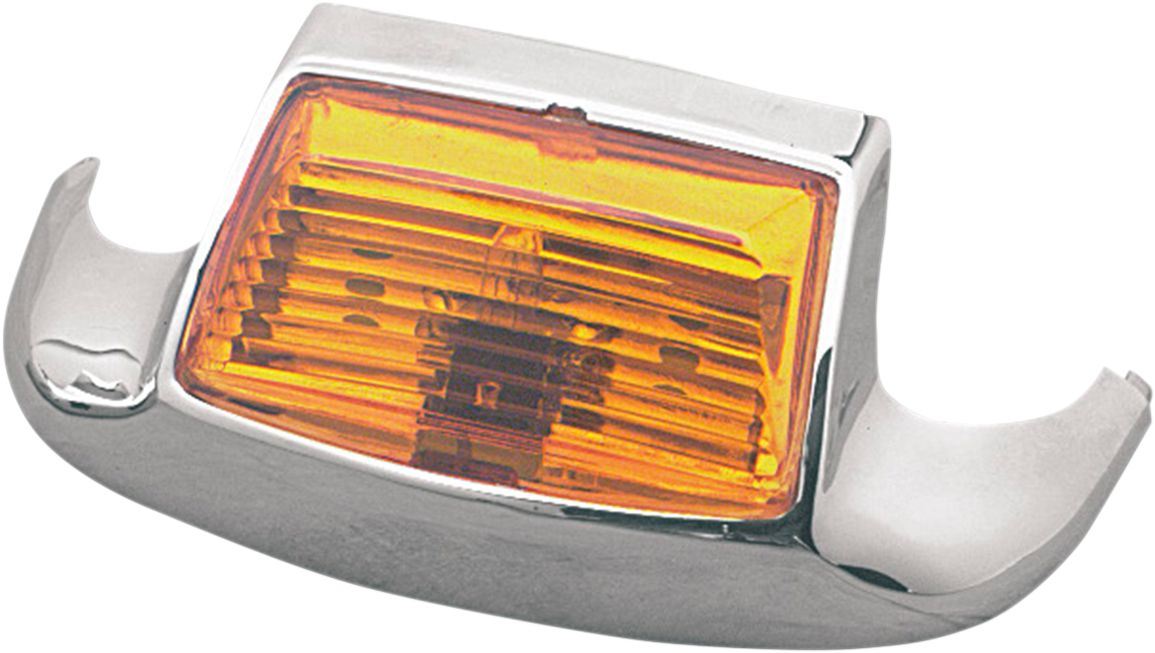 Drag Specialties Front Fender Tip Light Amber Lens Chrome - Part #DS719933 - Hogparts UK