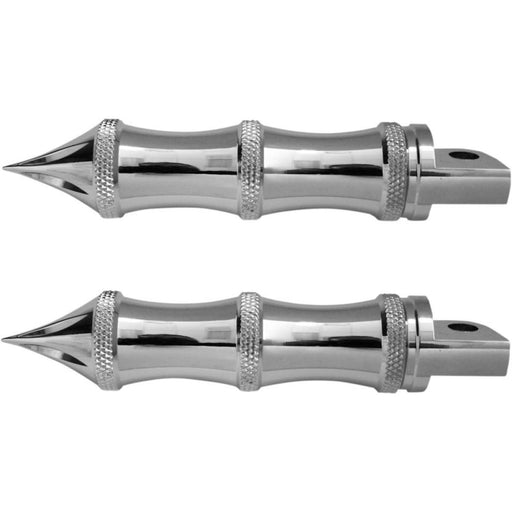 Accutronix  Foot Pegs Tribal Folding Chrome - Part #118446 - Hogparts UK