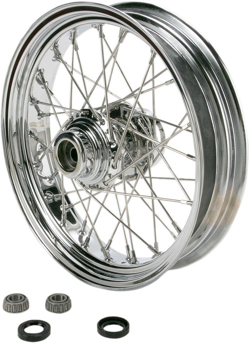 Drag Specialties Front Wheel 16X3.5 Single-Disc 40-Spoke Chrome - Part #02030069 - Hogparts UK