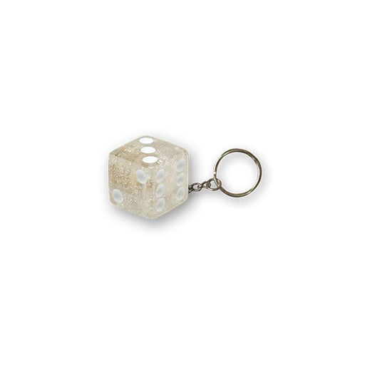 TRIKTOPZ DICE KEY CHAIN CLEAR GLITTER - <br><br>Part #555533 - hogparts-uk.myshopify.com
