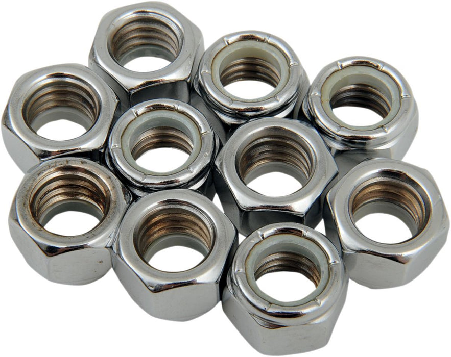 Drag Specialties Nylon Insert Nut 7/16-14 Chrome - Part #DS190530 - Hogparts UK
