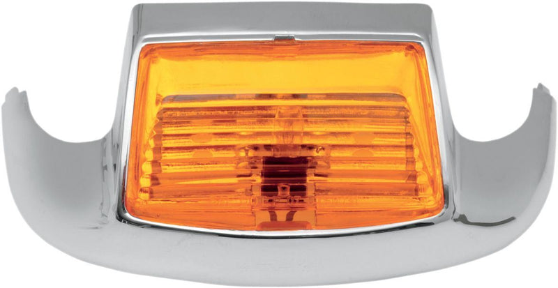 Drag Specialties Front Fender Tip Light Amber Lens Chrome - Part #20400581 - Hogparts UK