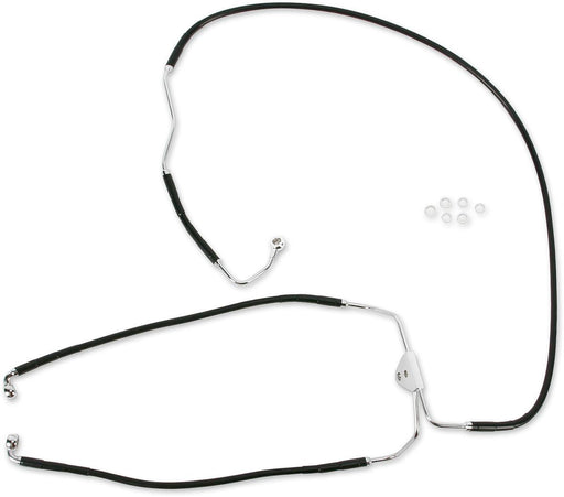 Drag Specialties Front Lower Brake Line Black Vinyl Coated Stainless Steel - Part #17412939 - Hogparts UK