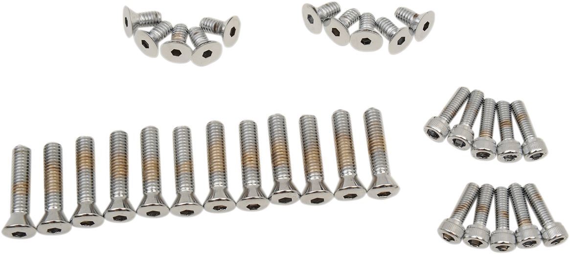 Chrome Socket-Head Cam/Primary Cover Bolt Set - Part #DS190757 - Hogparts UK