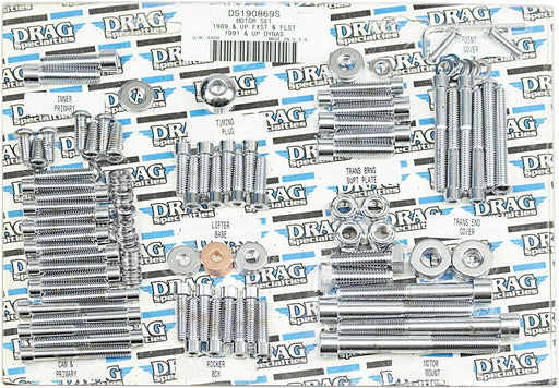 Drag Specialties Chrome Socket-Head Motor Bolt Kit Smooth - Part #DS190869S - Hogparts UK