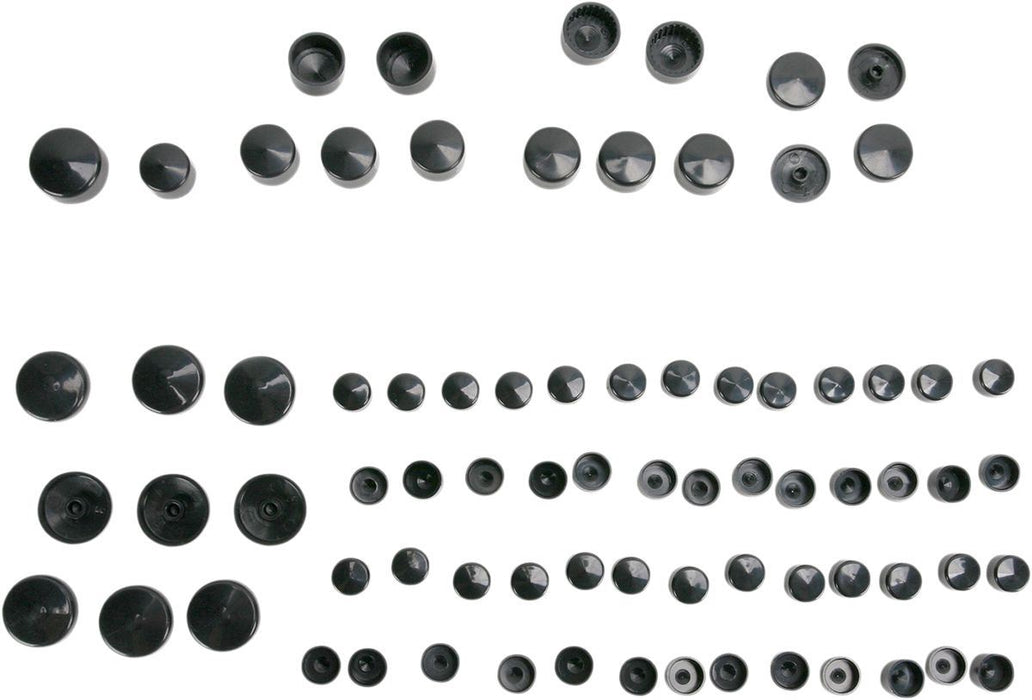 Drag Specialties Bolt Cover Kit Standard Black - Part #24010713 - Hogparts UK