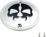 Drag Specialties Cover Points 2-Hole Split Skull Chrome - Part #09401616 - Hogparts UK