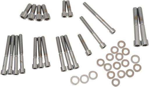 Drag Specialties Chrome Socket-Head Cam/ Sprocket Cover Bolt Kit Smooth - Part #DS190878S - Hogparts UK