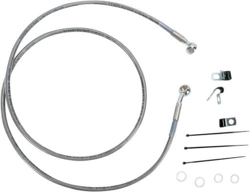 Drag Specialties Front Brake Line Stainless Steel Extended 8" - Part #17412652 - Hogparts UK