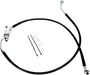 Drag Specialties Rear Brake Line Black Vinyl Coated Stainless Steel - Part #17412961 - Hogparts UK
