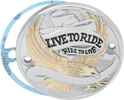 Drag Specialties Live To Ride Point Cover Gold - Part #09400840 - Hogparts UK