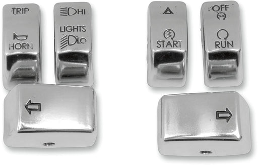 Drag Specialties Switch Cap Kit Chrome - Part #06160152 - Hogparts UK
