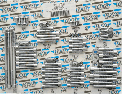 Drag Specialties Chrome Socket-Head Motor Bolt Kit Smooth - Part #24010765 - Hogparts UK