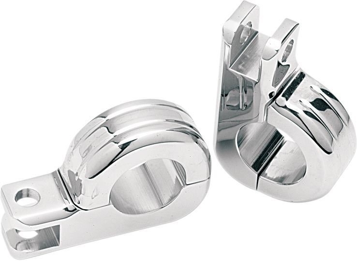 Drag Specialties Two-Piece Footpeg Clamp 1.25" Chrome - Part #16112123 - Hogparts UK